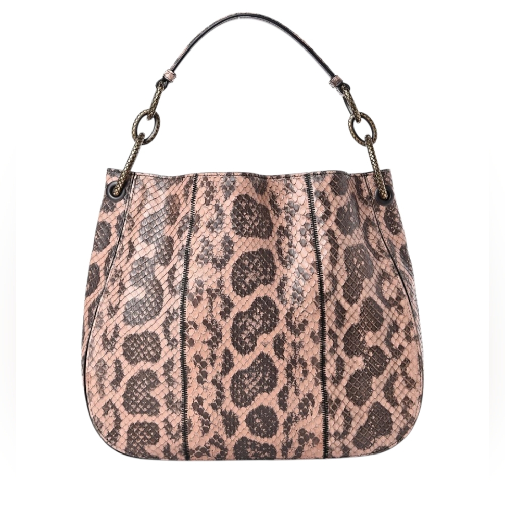 Bottega Veneta Anaconda Dahlia Loop Hobo Bag